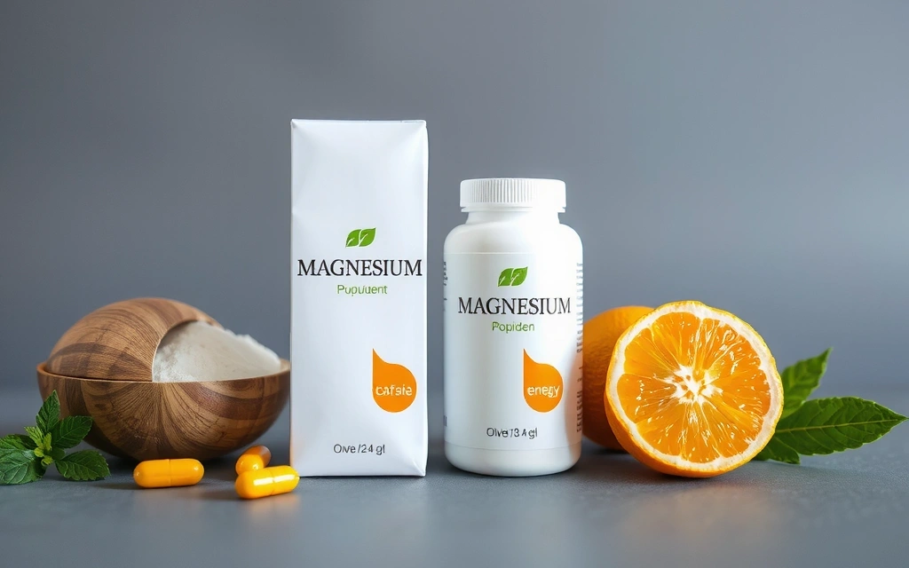 Magnesium supplement powder and capsules for energy support